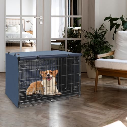 Dog Crate Cover (Blue / 42 Inch)