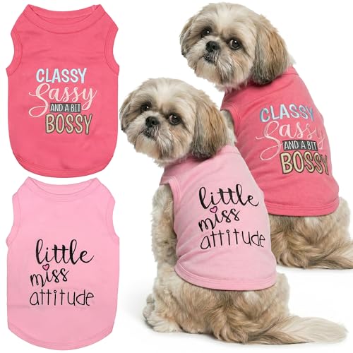 2 Pack Dog Shirts (M(8-12lbs))