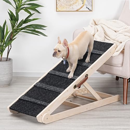 Dog Ramp for Bed (Burlywood(black)/Standard)