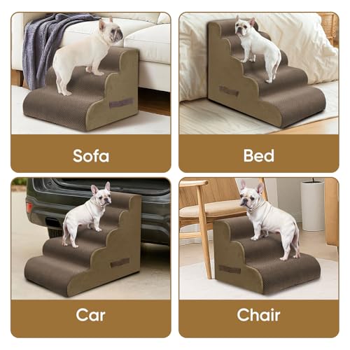5 Step Pet Stairs for High Beds & Sofas (Brown / 5-step 22.8"H)