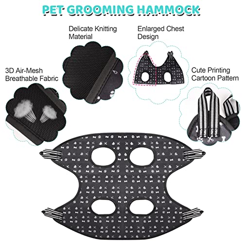 Pet Grooming Hammock Harness with Nail Clippers (XL)