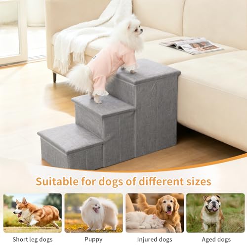 Dog Stairs for Small Dogs (Grey)