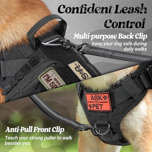 Tactical Dog Harness for Medium (Black / Medium)