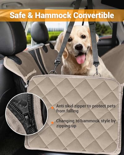 Dog Car Seat Cover (Khaki / Standard (53.9*57.9 ))
