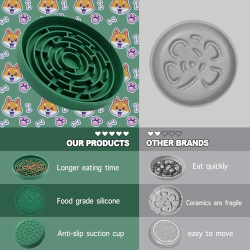 Silicone Slow Feeder Bowl (Green)