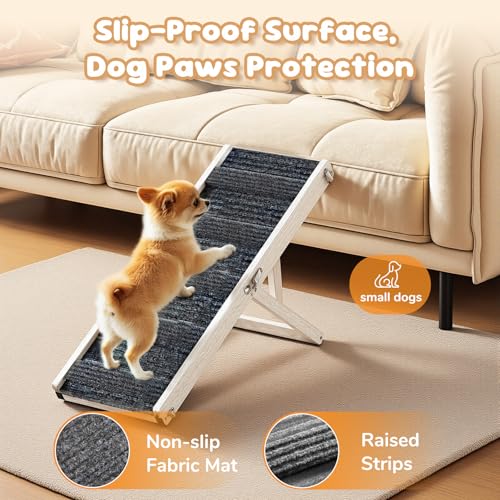 Dog Ramp for Couch Foldable (White / 32")
