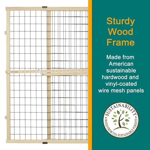 Wire Mesh Dog Gate (29.5"-48" Wide, 37" Tall)