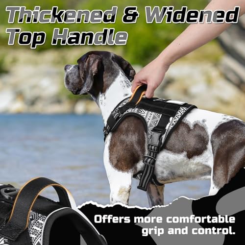 Tactical Dog Harness for Medium (B&W Geometric / Medium)