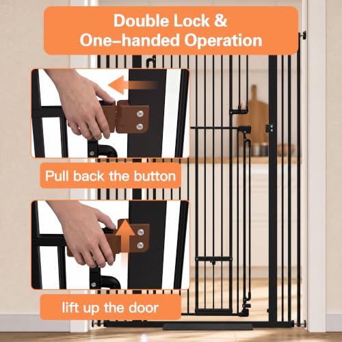 59" Extra Tall Cat Gate 31.5" (Black / 59" Tall, 31.5-42.5" Wide)