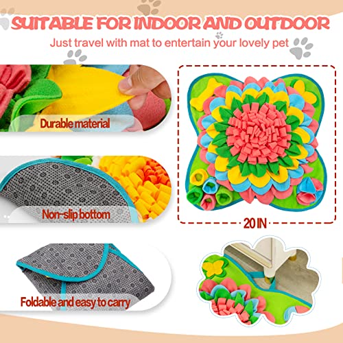 Snuffle Mat for Dogs Pet Treats Feeding Mat for Small (Pink)