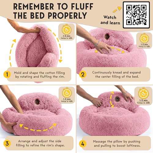 XL Dog Beds for Large Sized Dog (Pink / X-Large - 45"L x 45"W x 8"Th)