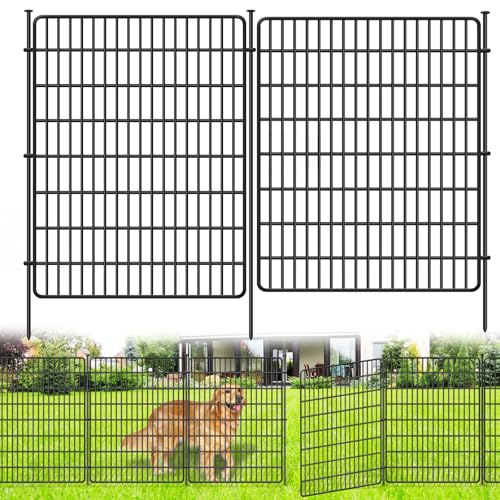15 Panels No Dig Fence (Black / 15 Panels 32 in(H) X 36.2 ft(L))