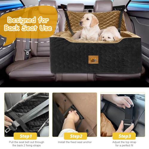 Dog Car Seat for Medium (BlackBrown / Large)