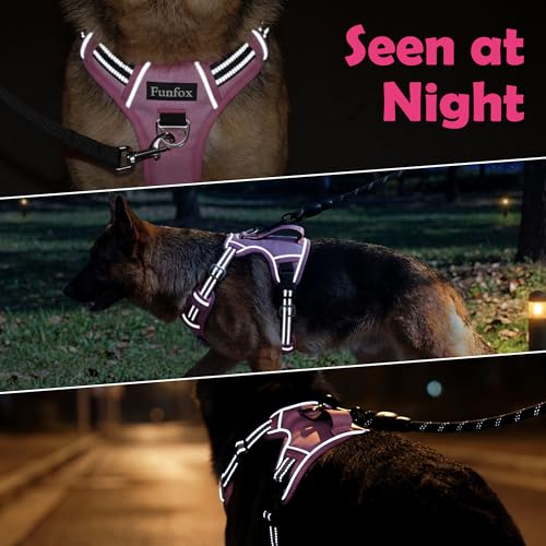 Dog Harness No Pull (Pink / X-Large)
