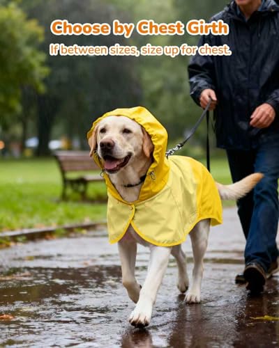 Waterproof Dog Raincoat with Hood (Small / Yellow)