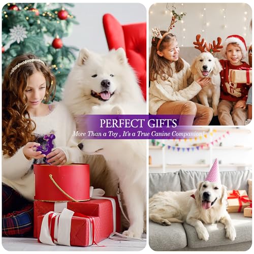 6 Pack Dog Toys for Aggressive Chewers (Purple-6-Pack)