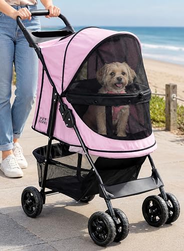 No Zip Happy Trails Pet Stroller for Cats (Himalayan Salt)