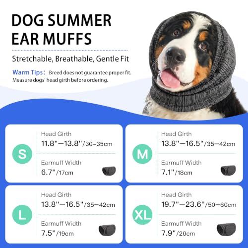 Quiet Ears for Dogs (Grey / Medium (Head: 13.8"–16.5"/35-42cm))