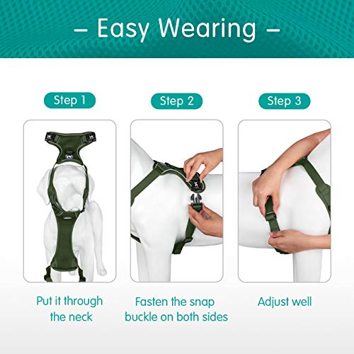 Mesh Dog Harness (S / Military Green)