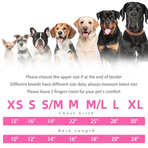 Dog Sweaters for Large Medium Small Dogs (M/L - Chest 25", Back 18" / Fuschia)