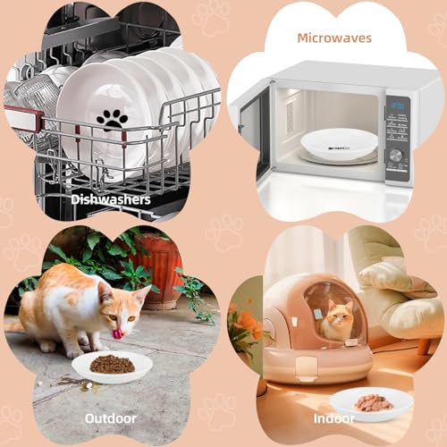 6 Pack Cat Food Bowl (White-E)