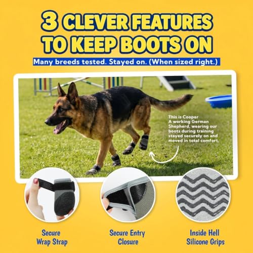 4 Pack Soft Upper & Flexible Sole Dog Summer Shoes for Hot Pavement (Gray / XXXL)