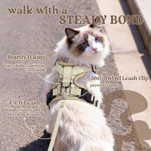 Cat Harness and Leash Set (Xxs / Foamy Coffee)