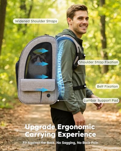 Cat Backpack Expandable (Brown / 15.4"L x 11.0"W x 19.0"H)
