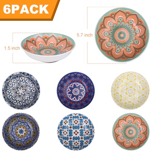 Ceramic Cat Food Bowls (Bohemian Colors)