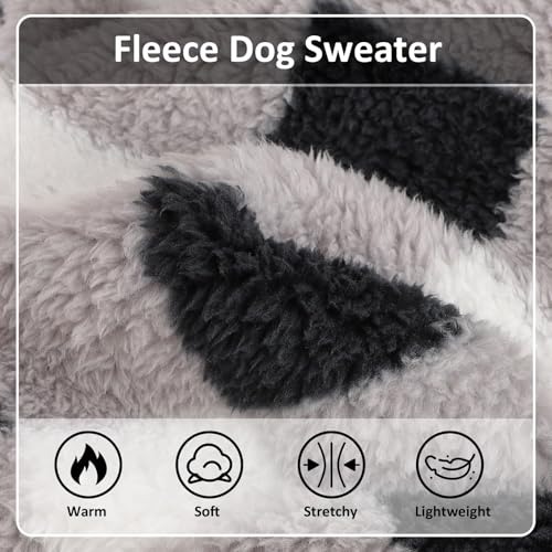Dog Sweaters for Small Dogs (Small (Chest 14.6 in) / Black Grid)