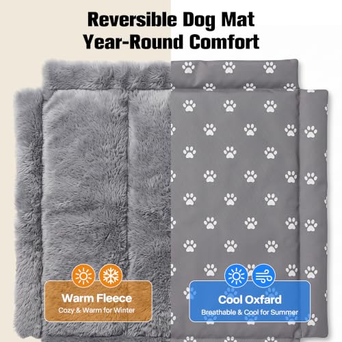 PetPrime 48 Inch Dog Crate Cover with Reversible Mat Set (48"L x 30"W x 33"H)