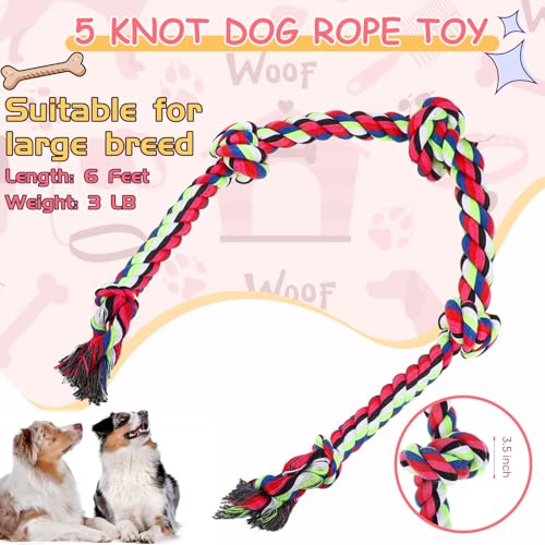 2 Pack Dog Rope Toys for Large Breed Aggressive Chewers Dogs