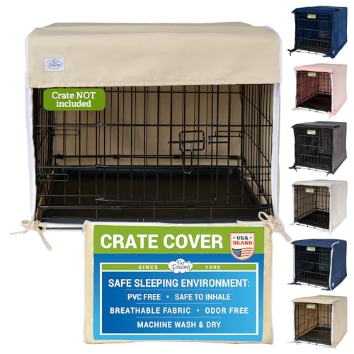 Dog Crate Cover (Khaki Tan / 36.0"L x 23.0"W x 25.0"H)