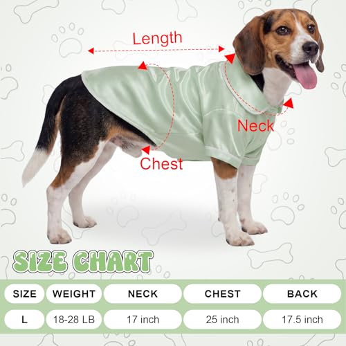 Dog Silk Pajamas Shirt Puppy Satin Pjs for Small Dog (L / Sage Green)