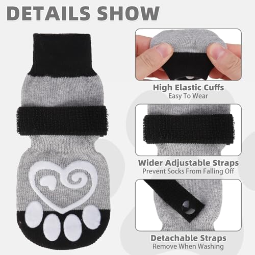 Dog Socks for Hot (Light Grey / Large (4 Pack))