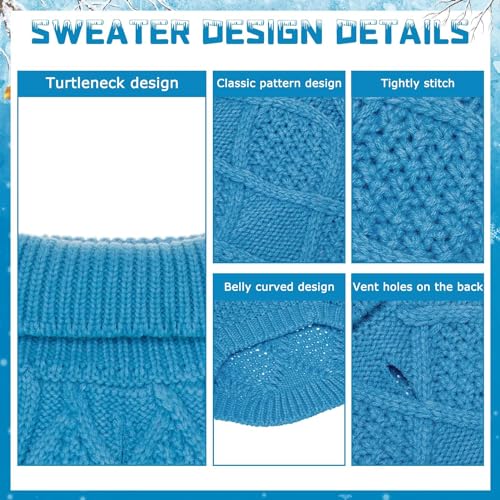 Turtleneck Dog Sweater (Medium / Lake Blue)