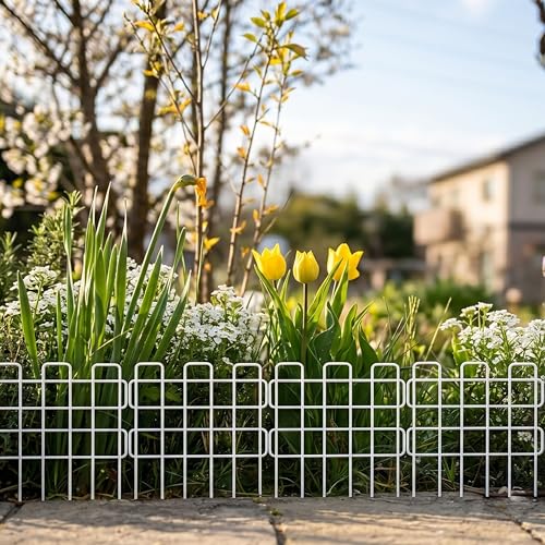 Garden Fence Animal Barrier (White x 10)