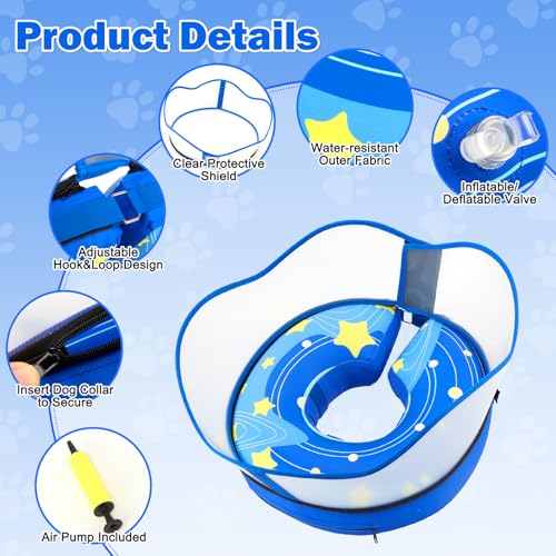 Soft Cone Alternative to Stop Licking (RoyalBlue / M (Neck 9.5"-12.5"))