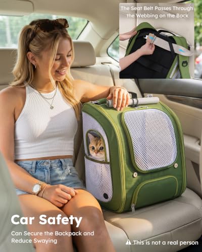 Cat Backpack Carrier (Green)
