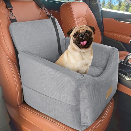 Dog Car Seats for Small Medium Dogs Under 35lbs (Light Grey / Small/Medium)
