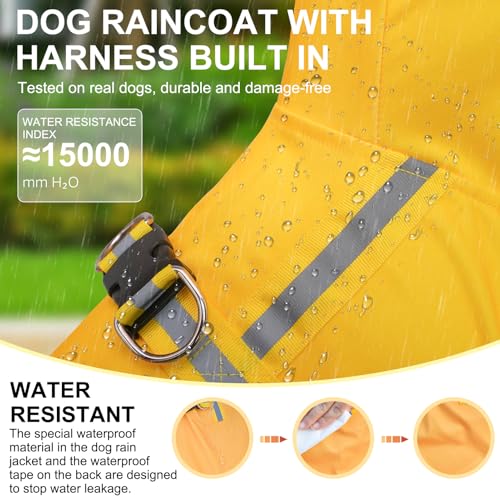 Dog Raincoats for X (Yellow Duck / XS(Back 10.5", Chest 16.9", Neck 12"))