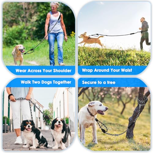 Hands Free Dog Leash (Black Diagonal Stripe)