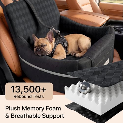Elevated Dog Car Seat Booster for Small (Black)
