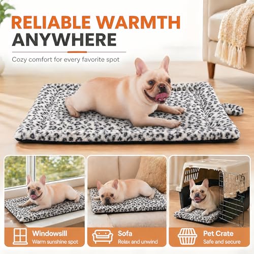 Self Warming Cat Pad for Cats and Dogs (30 x 24 inch / Black/White)