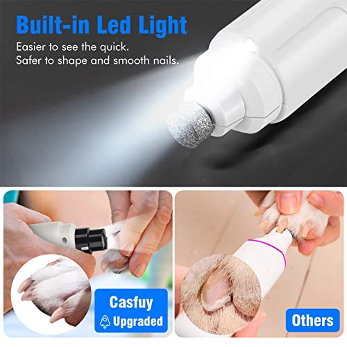 Dog Nail Grinder with LED Light (White)
