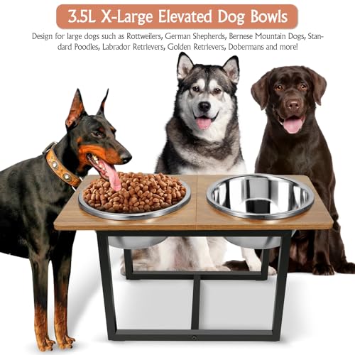 Elevated Dog Bowls (Rustic Walnut)
