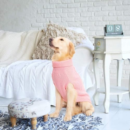 Turtleneck Dog Sweater (Small/Medium / Flesh Pink)
