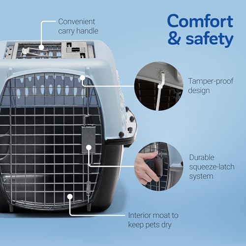 Dog Crate for Small Dogs and Cat Carrier (Two-door / 24.0"L x 16.8"W x 14.5"H / Pearl Tan)