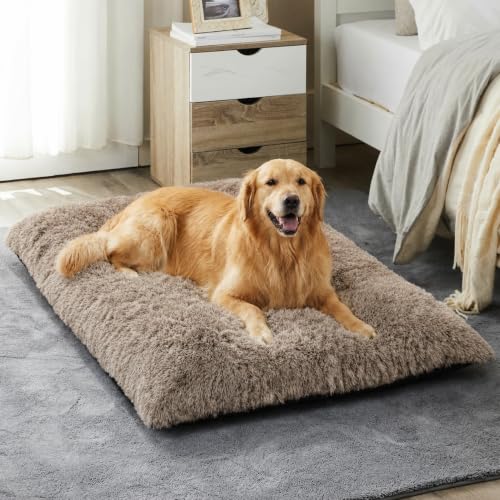 Dog Bed for Large Dogs (Khaki / 3XL(53x36 inch))