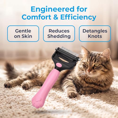 Deshedding Dog Brush (pink)